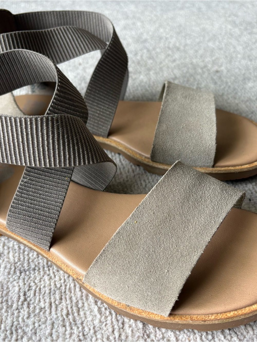 SOREL Taupe Suede Sandal
